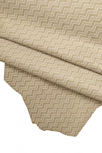 PELLAME STAMPA geometrica- camoscio grigio stampato onde bianco/grigio chiaro, semilucido, morbido, look sportivo