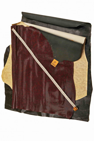 Italian leather, half hides of patent...