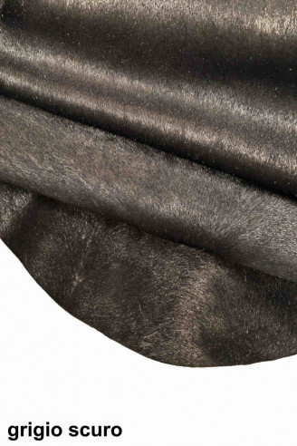 HAIR on cow leather -Italian leather, white black grey pony skin-hair on cowhide -metallic solid colour