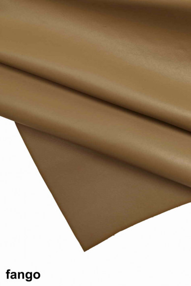 LEATHER for SEWING cream /white/taupe mud smooth full grain calf genuine tanned material  5 colors available