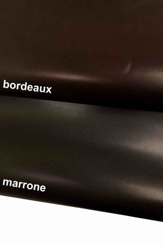GENUINE HIDE calf, brown burgundy...