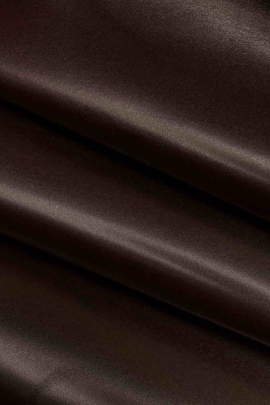 GENUINE HIDE calf, brown burgundy smooth calfskin, quite shiny, medium softness cowhide, classic italian skins for crafting