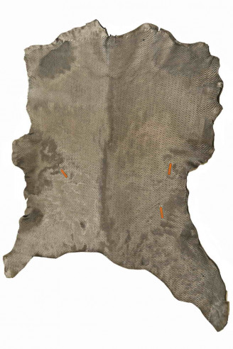 STEEL METAL hair on leather hide,...