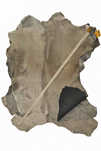 STEEL METAL hair on leather hide,...