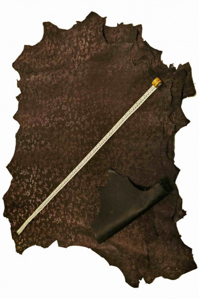 PELLE CAMOUFLAGE stampata laminata bordeaux con stampa mimetico ed effetto brillantinato, luminosa, un po' rigida*