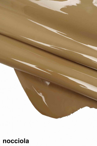 PELLI di VERNICE colore rosa-nocciola-cuoio-grigio- pellami verniciati alta qualita' -cuoio laccato lucido, rigido