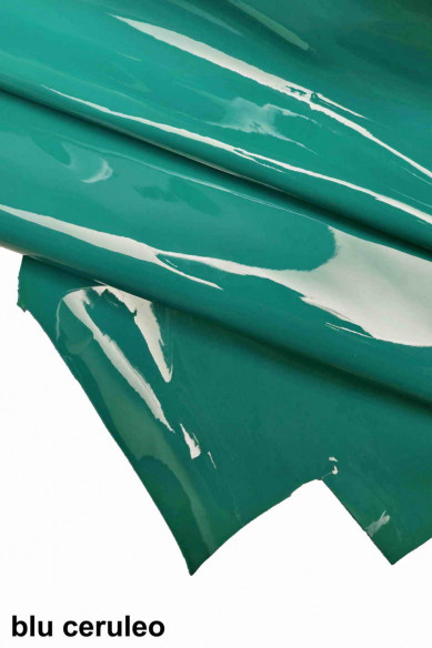 Grey/blue/black PATENT leather LACQUER skins goatskin calfskin cowhides shiny calf genuine italian hides for crafting