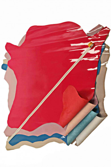 Lavender/ fuchsia/ blue/ grey patent leather lacquer sheepskin, calfskin calf cowhide shiny genuine italian hides for crafting