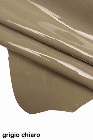 VERNICE colorata-PELLE verniciata tinta unita viola -grigio -blu- cuoio laccato lucido, un po' rigido, look classico