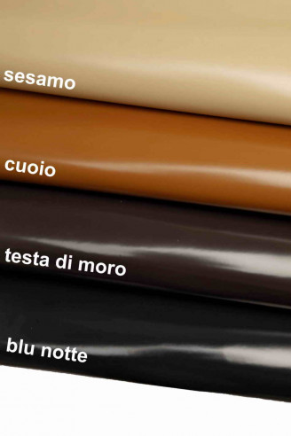 Cuoio/ blue/ brown matte leather skins calfskin cowhide calf skins stiff genuine italian hides