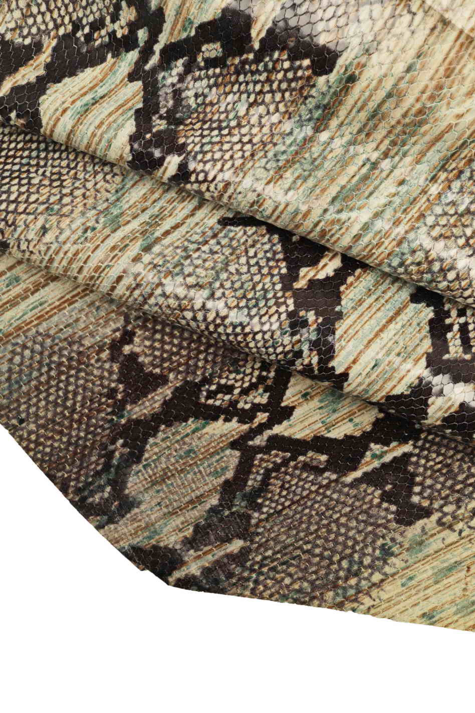 Sewing & Fiber Craft Supplies & Tools Green Gray Black Snake skin ...