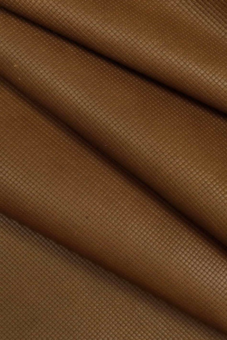 BROWN PRINTED cowhide - tiny squares...