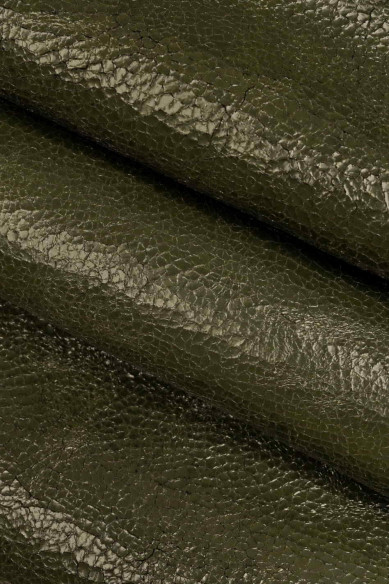 Genuine leather hides calfskin green, gray, purple crakled metallic wrinkled cowhide distressed calf italian skins