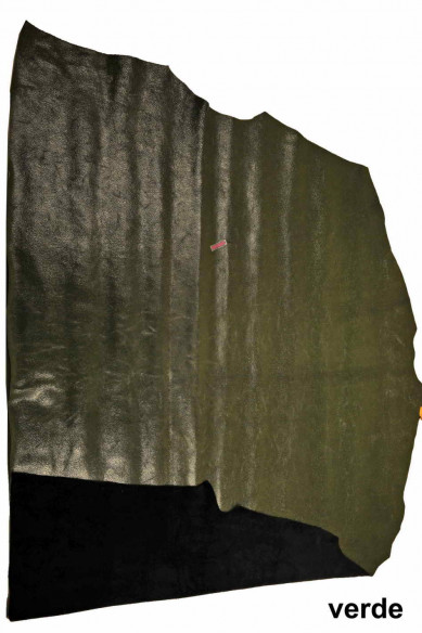 Genuine leather hides calfskin green, gray, purple crakled metallic wrinkled cowhide distressed calf italian skins