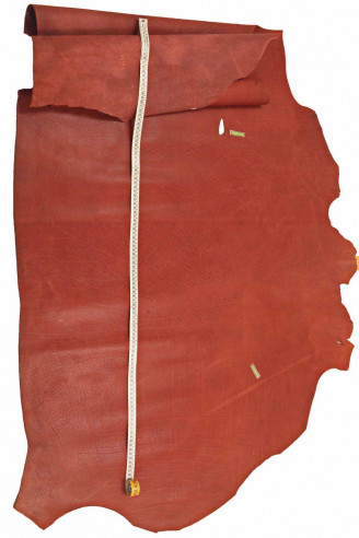Pelle italiana, mezzo vitello rosso...