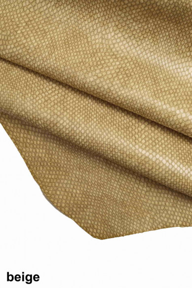 PELLE italiana, mezzo VITELLO stampa squametta tinta unita con chiaro scuri e sfumature di colore