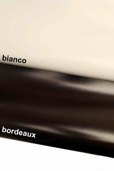 Burgundy/white leather hide CALFSKIN MATTE cow stiff calf genuine italian skin for crafting