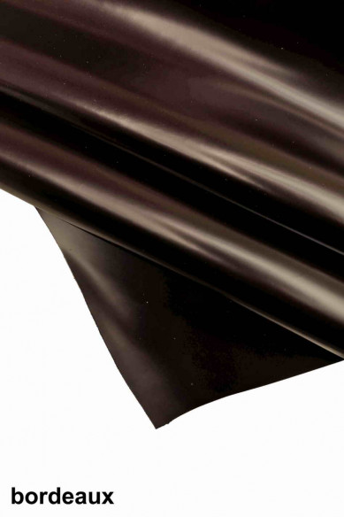 Burgundy/white leather hide CALFSKIN MATTE cow stiff calf genuine italian skin for crafting