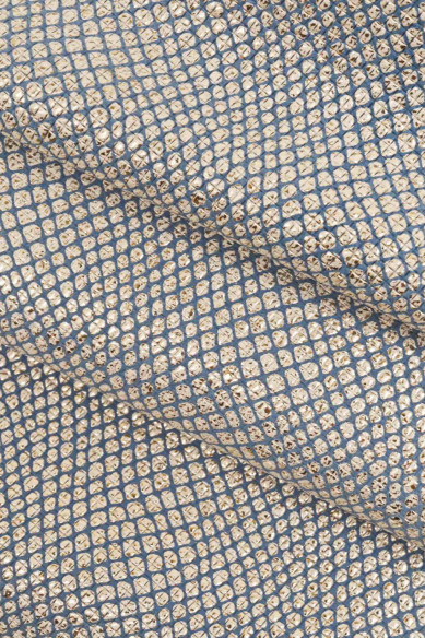 PELLE italiana, CAPRA metallizzata bianco e argento stampa quadratino e disegno reticolo, luminosa, molto morbida