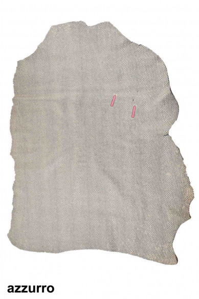 PELLE italiana, CAPRA metallizzata bianco e argento stampa quadratino e disegno reticolo, luminosa, molto morbida