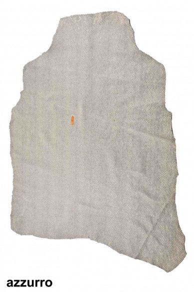 PELLE italiana, CAPRA metallizzata bianco e argento stampa quadratino e disegno reticolo, luminosa, molto morbida