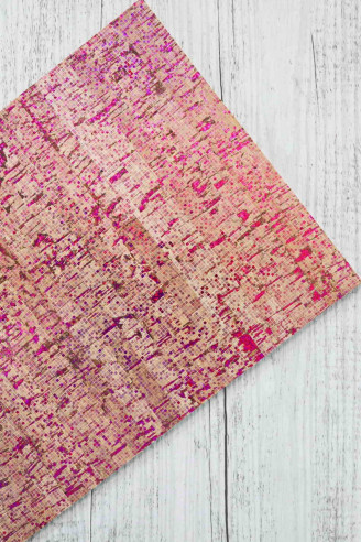 CORK on LEATHER sheets backed natural...