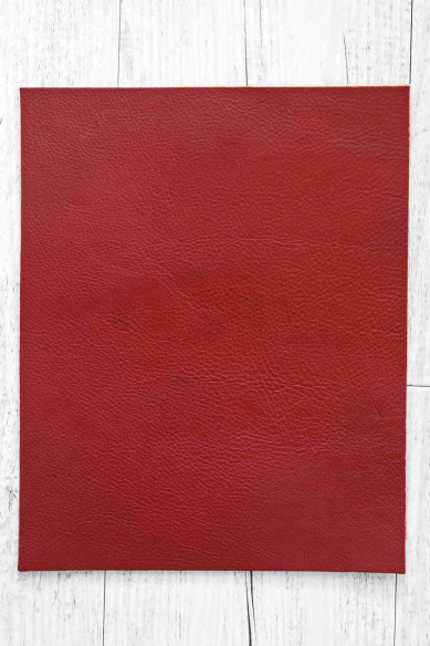 CORK on LEATHER cow sheets backed natural cork, antiqued metallic iridescent multicolor print, burgundy calf skin on the back