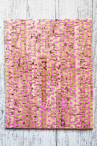 CORK on LEATHER cowhide sheets backed...