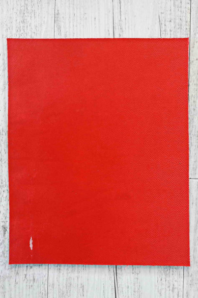 CORK LEATHER cowhide sheets backed natural cork, made in Italy, fruit and citrus print,red grainy calf skin and taupe suede on t