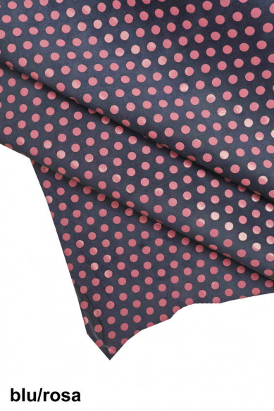 Genuine leather hide calfskin SUEDE cowhide white/brown/blue/black/pink/yellow textured polka dots cow print soft