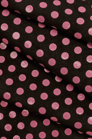 Genuine leather hide calfskin SUEDE cowhide white/brown/blue/black/pink/yellow textured polka dots cow print soft