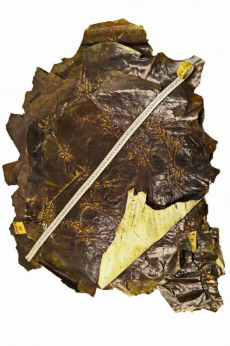 Genuine leather hide GOATSKIN BROWN...