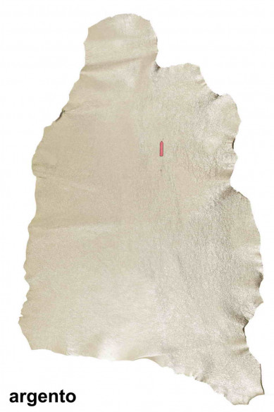 CAPRA LAMINATA argento acciaio e nera - pelle effetto stropicciato - pellame laminato morbido e luminoso