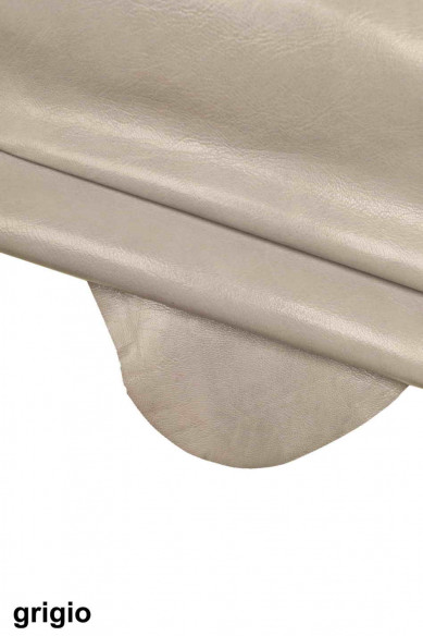 Green tan grey GOATSKIN MILLED pebble grain print goat grainy wrinkled genuine italian skins