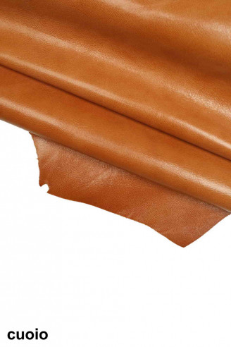 Green tan grey GOATSKIN MILLED pebble...