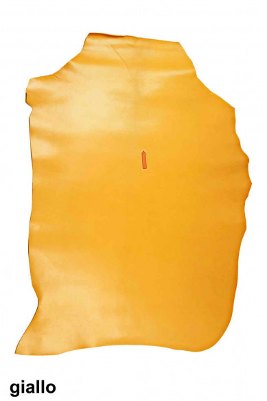 Beige light blue YELLOW GOATSKIN smooth stiff goat leather skin genuine italian hides