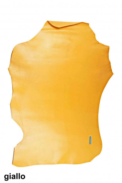 Beige light blue YELLOW GOATSKIN smooth stiff goat leather skin genuine italian hides