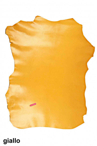 Beige light blue YELLOW GOATSKIN smooth stiff goat leather skin genuine italian hides