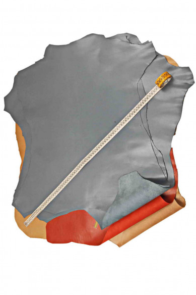 RED beige light blue GOATSKIN smooth stiff goat leather skin genuine italian hides