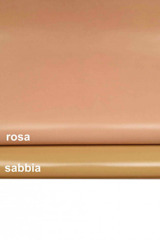 Sand pink GOATSKIN SMOOTH stiff goat leather skin genuine italian hides