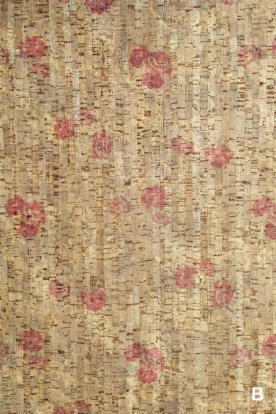 Fogli di SUGHERO naturale, made in Italy, noto come pelle vegana, stampa floreale, disponibile in 3 colori