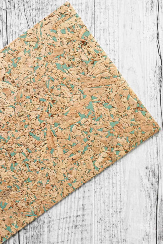 CORK sheets,  made in Italy, abstract green print