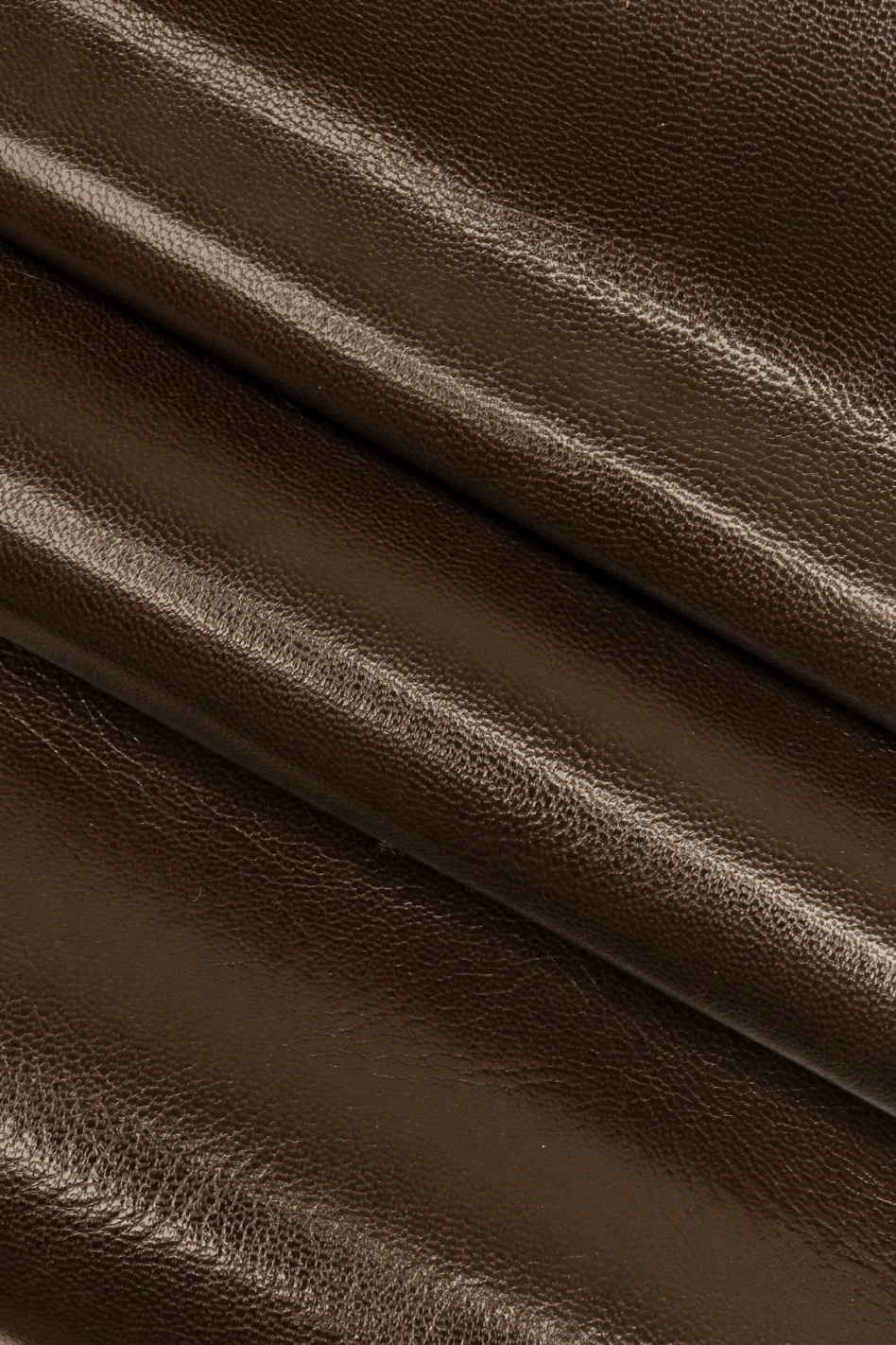 Brown GOATSKIN WRINKLED stiff shiny goat leather sporty skin genuine ...