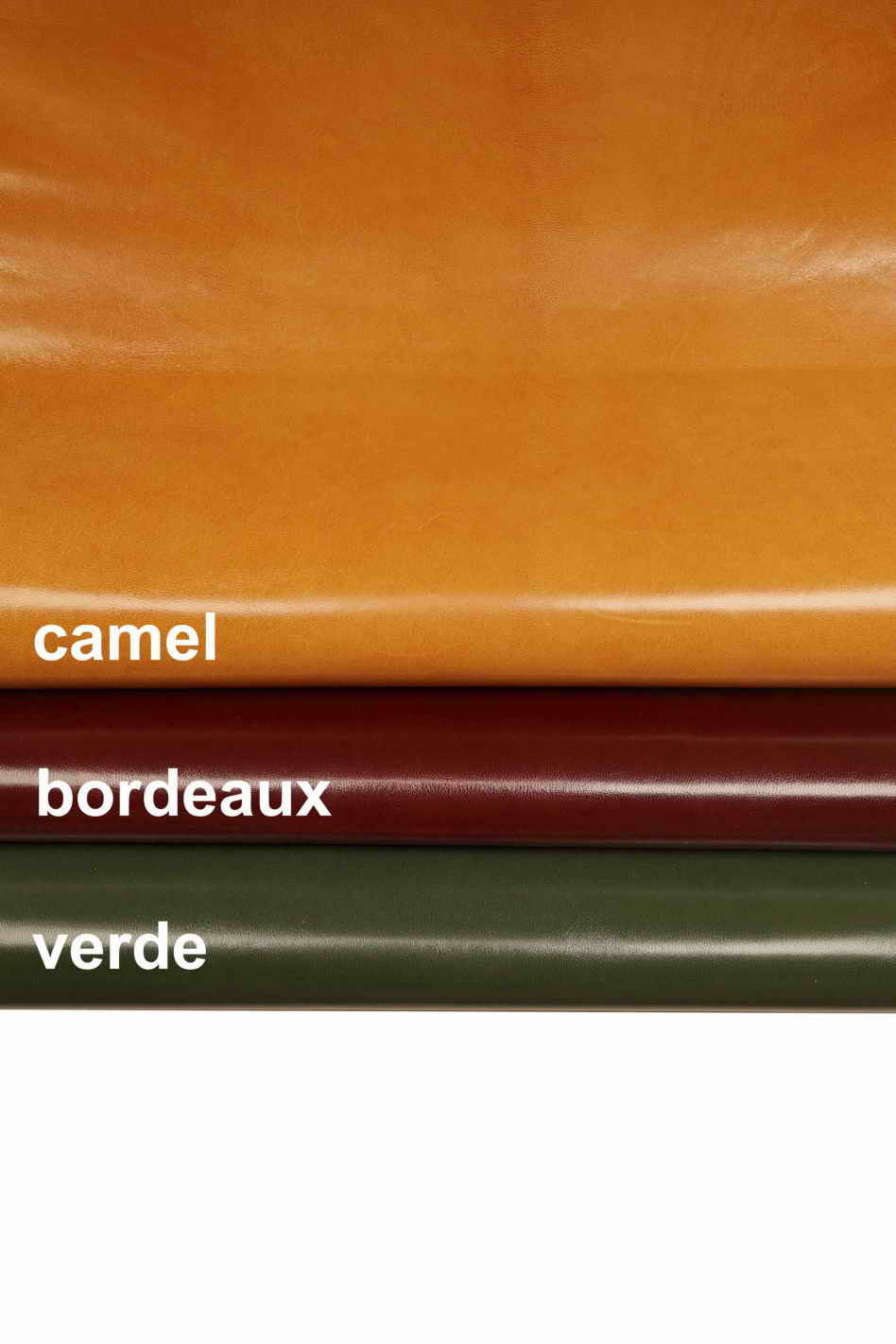 Burgundy green camel GOATSKIN SMOOTH stiff goat leather shiny skin ...