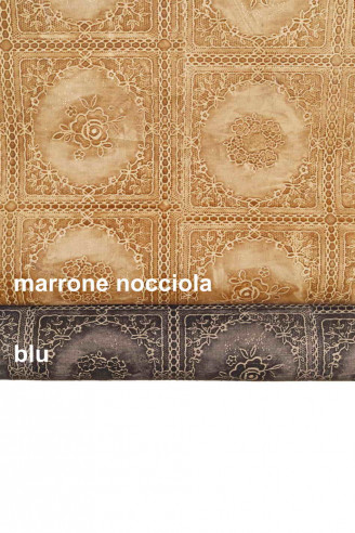 Genuine leather skin brown blu CALFSKIN squares TEXTURED cowhide print floral calf matte distressed italian hides