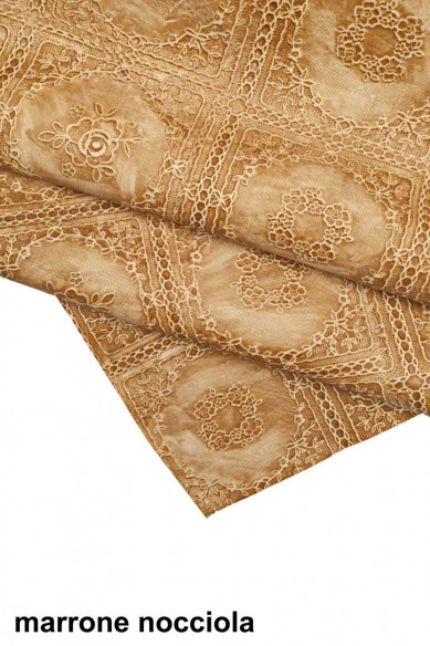VITELLO STAMPATO vintage - pelle stampa quadri matt - pellame floreale sportivo
