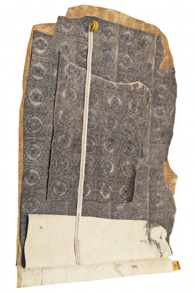 VITELLO STAMPATO vintage - pelle stampa quadri matt - pellame floreale sportivo