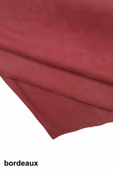 Burgundy green BROWN SUEDE leather skin soft distressed antiqued genuine italian hides for crafting
