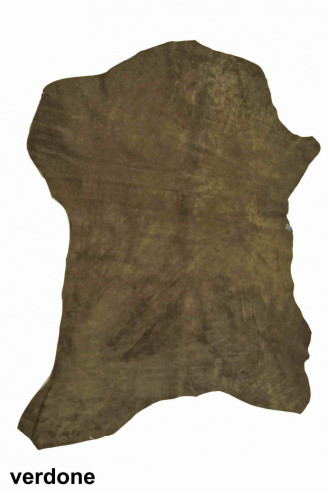 CAMOSCIO tinta unita marrone verde e...