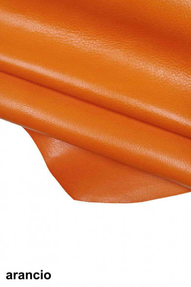 Blue orange green GREY GOATSKIN pebble grain print textured goat grainy shiny distressed skin genuine italian hides for crafting